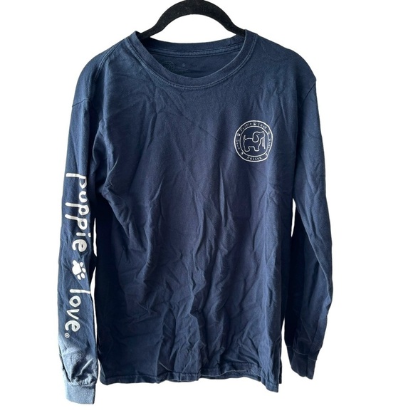 Puppie Love Patriots Long Sleeve Navy Blue size Small - Picture 1 of 8